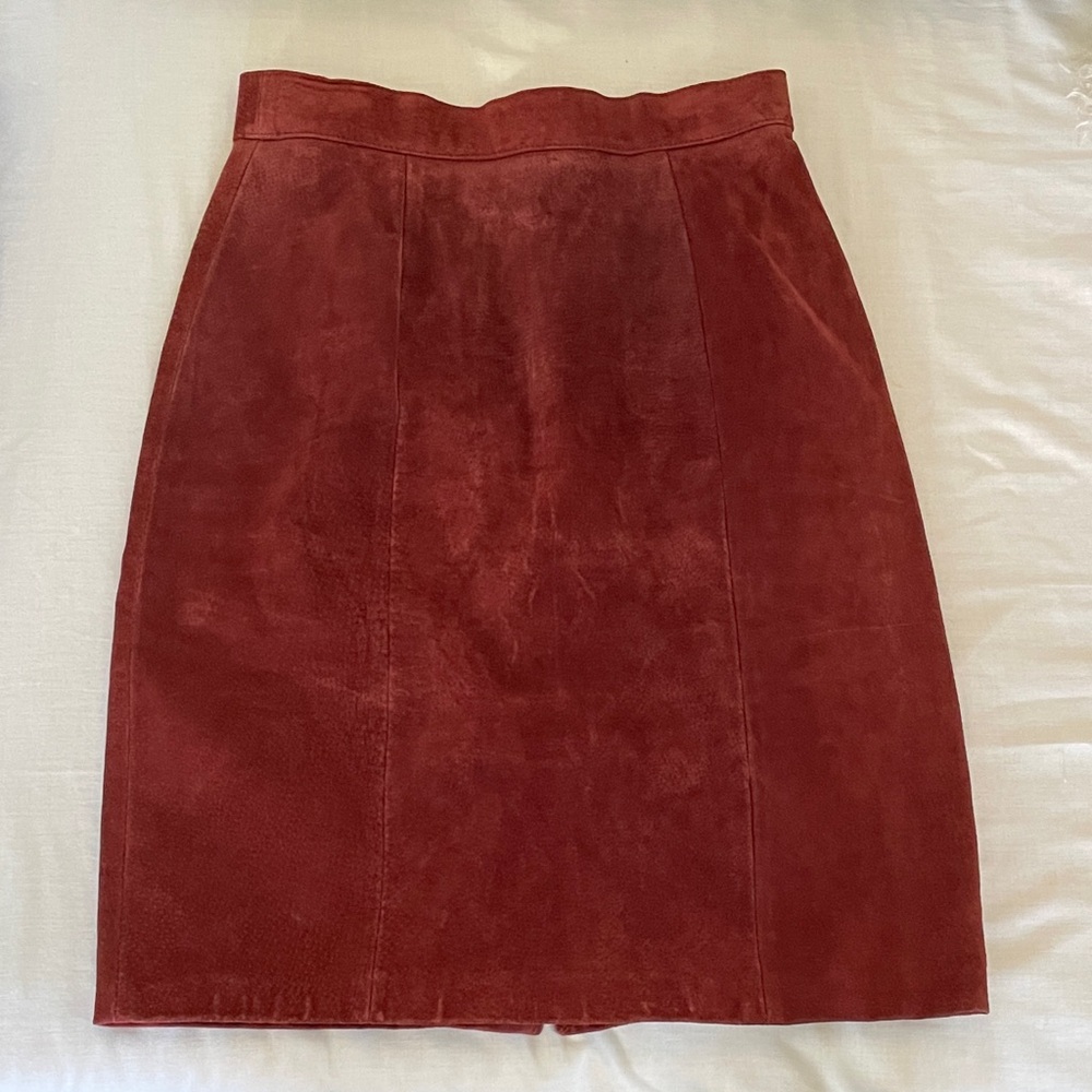 Vintage Rust Suede Skirt